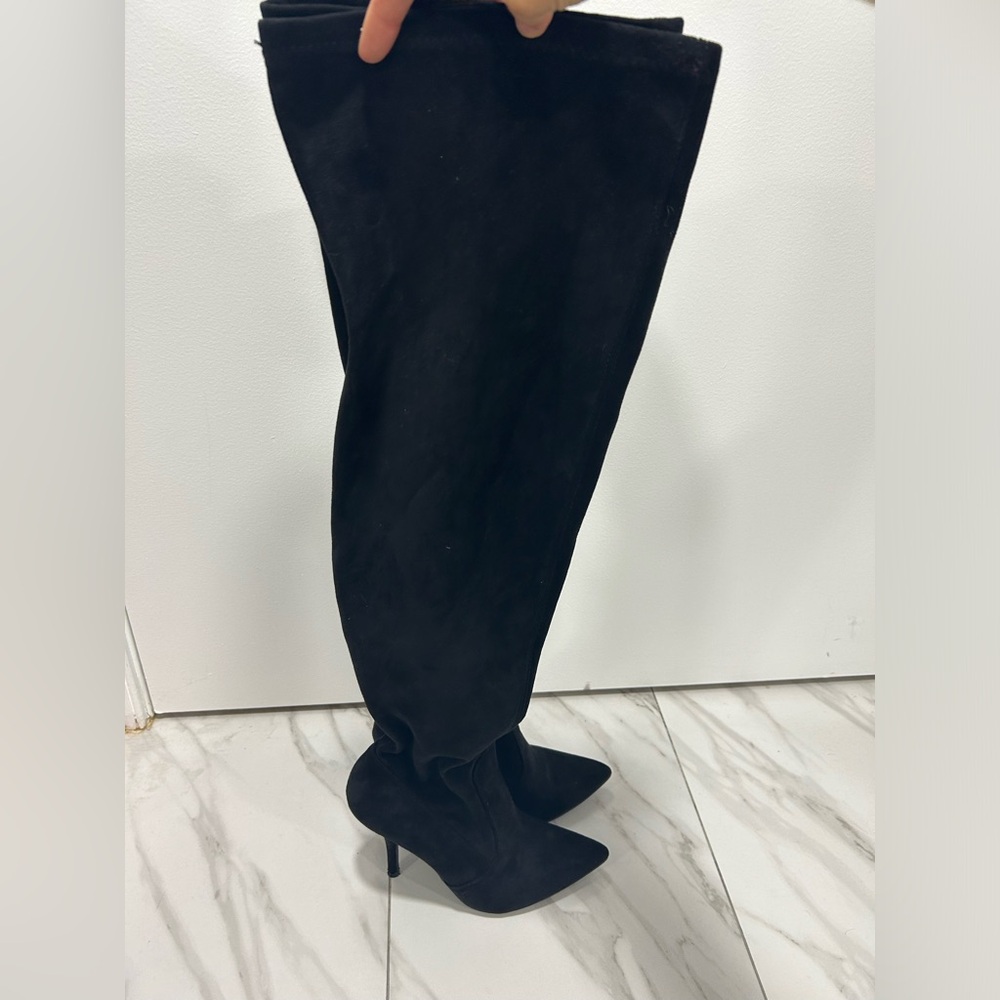 BLACK SUEDE HIGH BOOTS